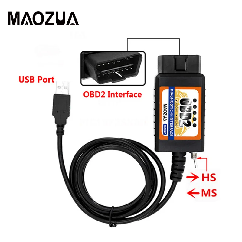 Считыватель кодов Maozua Real PICI8F25K80 ELM327 USB V1.5 переключатель MZ327 ELM 327 OBD2 CAN и для MS