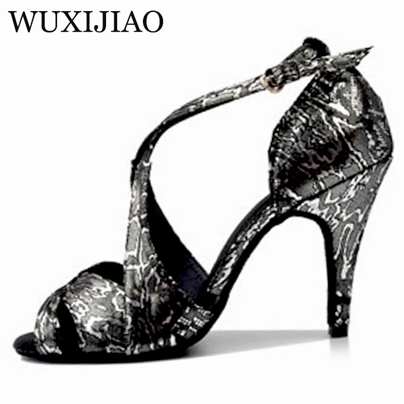 WUXIJIAO/Новинка Брендовая женская обувь для латинских танцев танцевальные сандалии