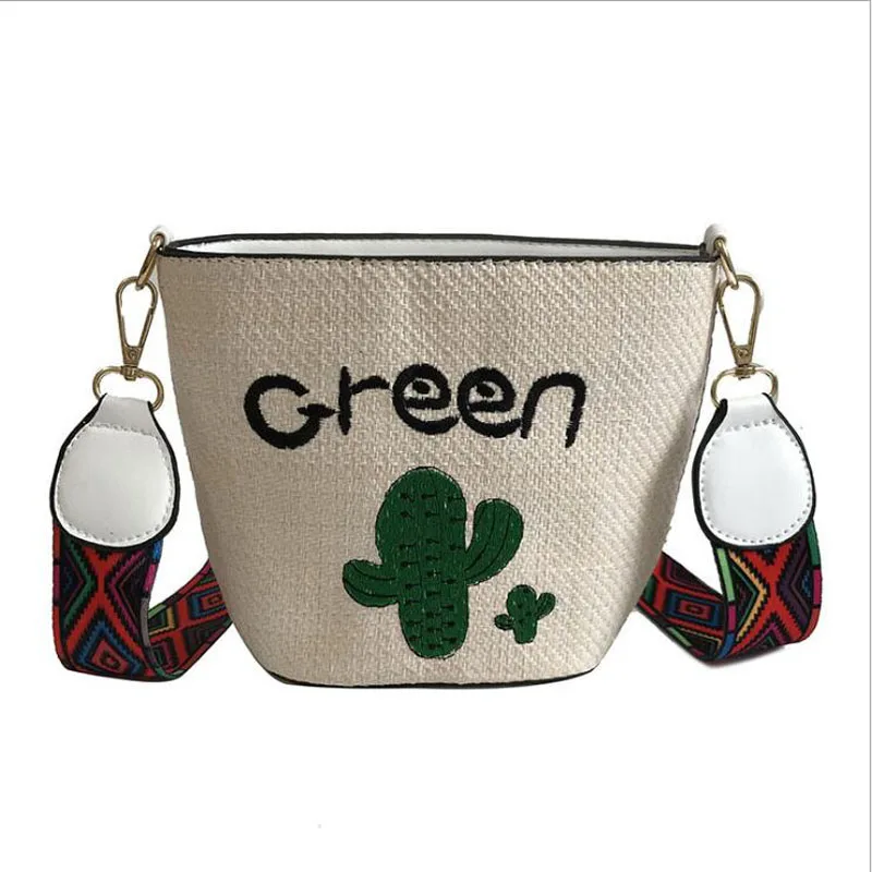 Новая мода тканые сумки на плечо соломы лето Для женщин ткань Crossbody Beach