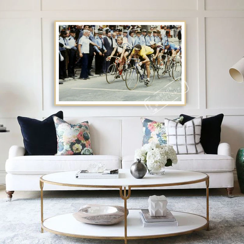 1982: экшн-съемка велотрек велосипедная гонка классические наклейки на стену холст