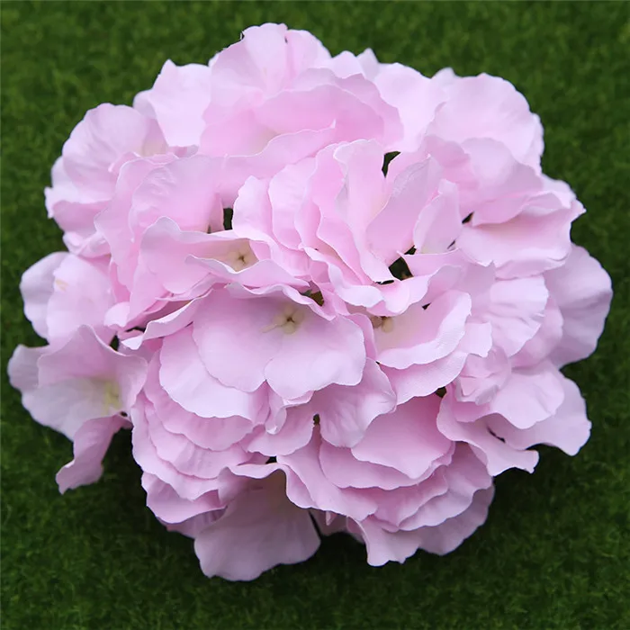 pink 003 100 шт Искусственные 17 см гортензии Цветочные головки пластмассы Цветочная головка гортензии для Центральные элементы свадебной вечеринки цветочные украшения - Цвет: pink 003