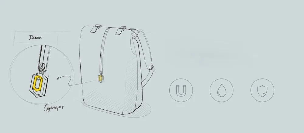 Original Xiaomi 90 Leisure Daypack Business Water Resistant Backpack 14" Laptop Bag College School Travel Trip for Man& Woman