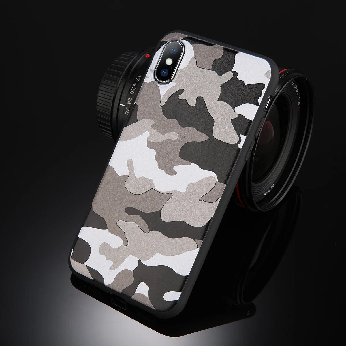 Белый Moskado военный камуфляжный чехол для iPhone 11 Pro Max 6 6S 7 8 Plus X XR XS Max чехол армейский зеленый камуфляж мягкий ТПУ чехол для телефона - Цвет: Белый