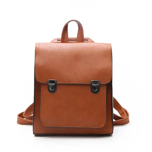 7720brown Модный женский рюкзак из искусственной кожи, школьная сумка для девочек, женская сумка на плечо в повседневном стиле, рюкзак для девочек - Цвет: 7720brown