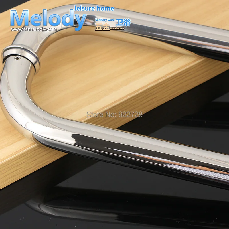 Безрамные душевые стеклянные дверные петли и ручки Me 011 полированная отделка 10