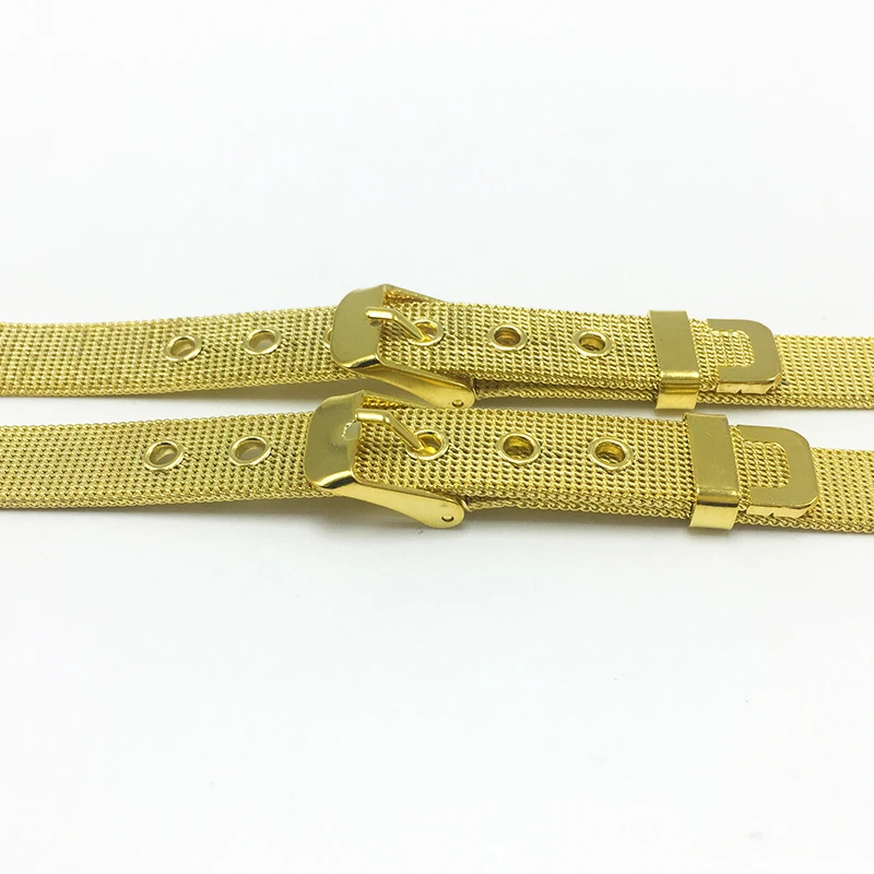 metal watch strap12mm Golden stainless steel mesh bands 12MM 2020 cinturino Tools for watches watchbands FZ012 | Наручные часы