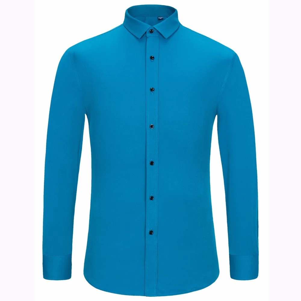 Мужская классическая рубашка с длинным рукавом из бамбукового волокна|camisa