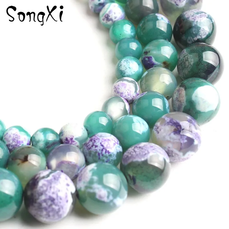 Натуральные фиолетовые и зеленые огненные Агаты для изготовления ювелирных