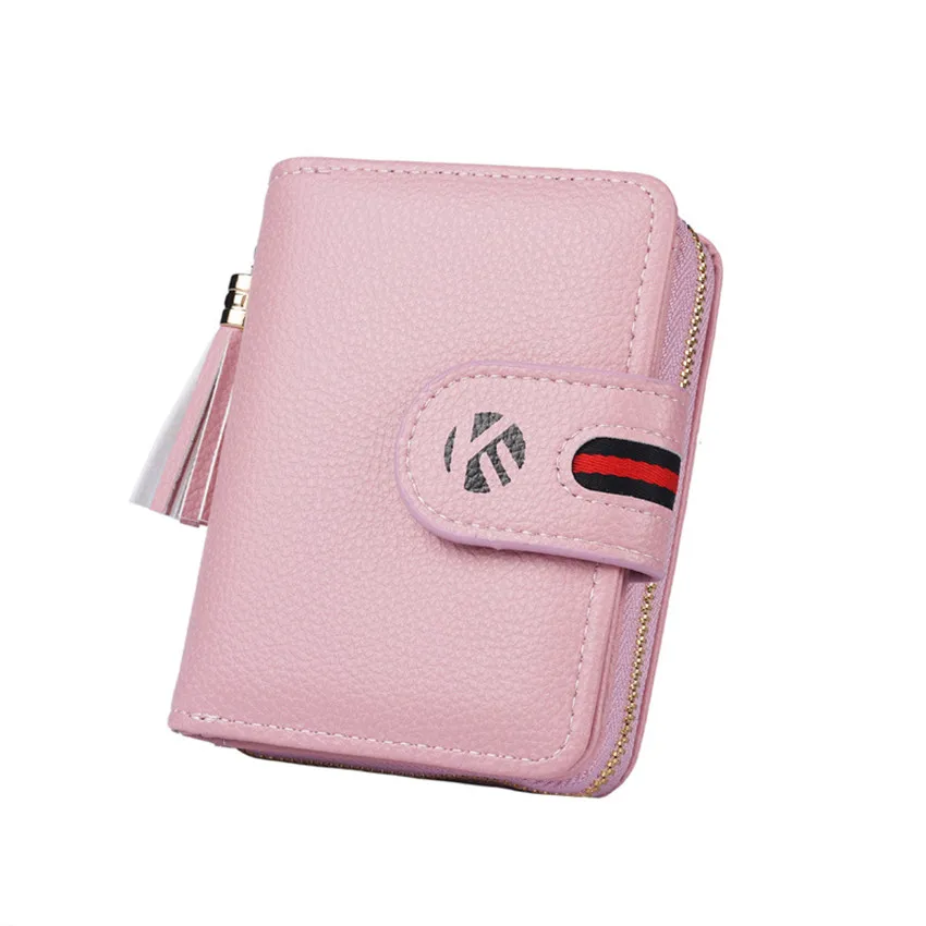 

2019 Tassel Wallet Women Short Cute Wallet Leather Women Wallets Zipper Portefeuille Female Purse Clutch Cartera Mujer portfel