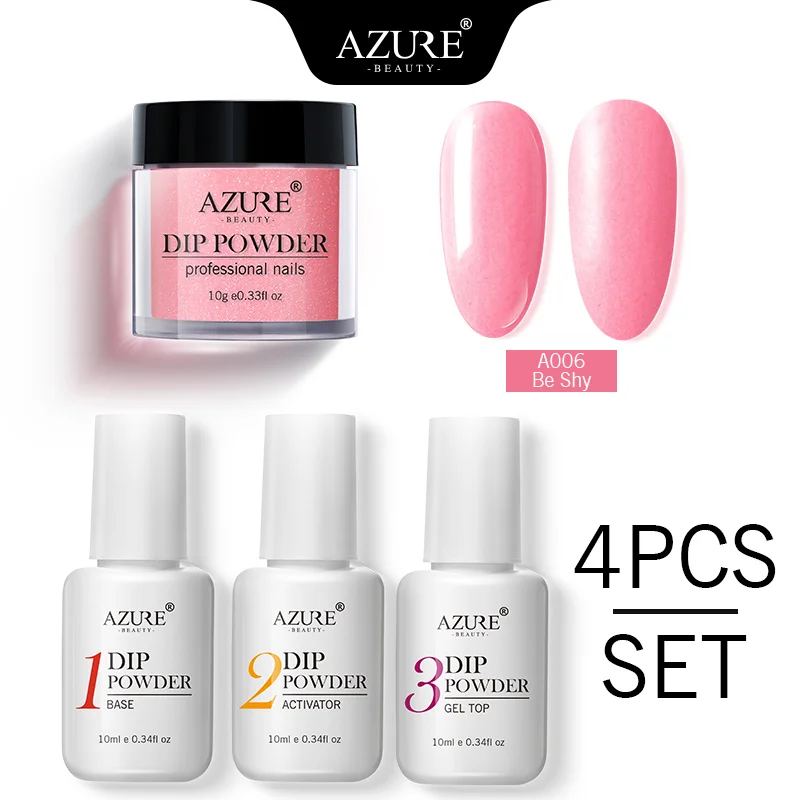Azure Beauty набор для нанесения пудры 4 шт./лот с блестящим блеском градиентного цвета