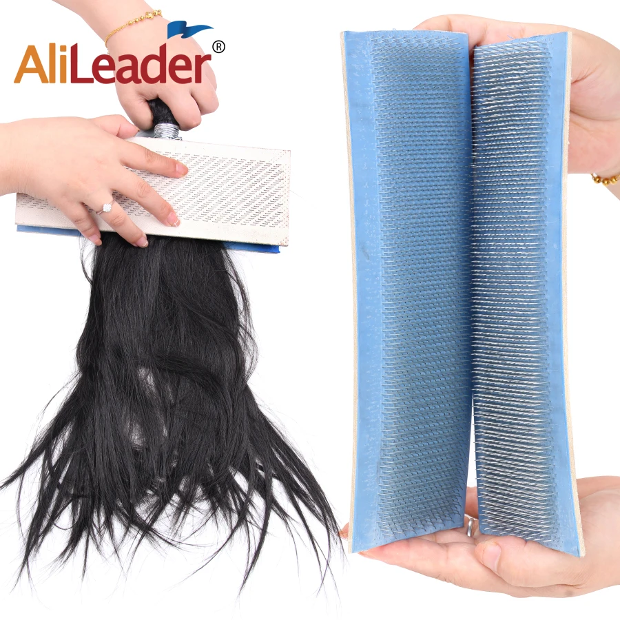 

New Product 2Pcs/Pack Hair Extension Tool Hair Drawing Mat Best Quality Stainless Steel Needles For Human Hair Extensions