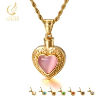 natural love heart necklaces pendants for women girls gem stone crystal healing necklace charm jewelry