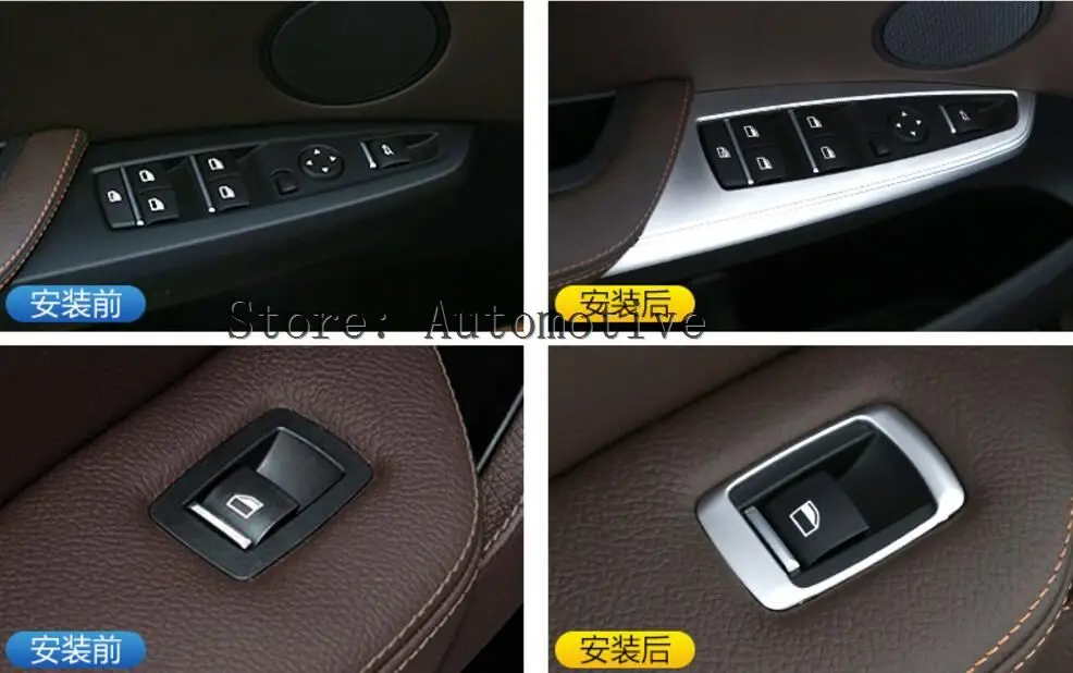Для BMW X4 F26 ABS Внутренняя дверь окно переключатель кнопка Крышка отделка 2014 2015 4 шт.