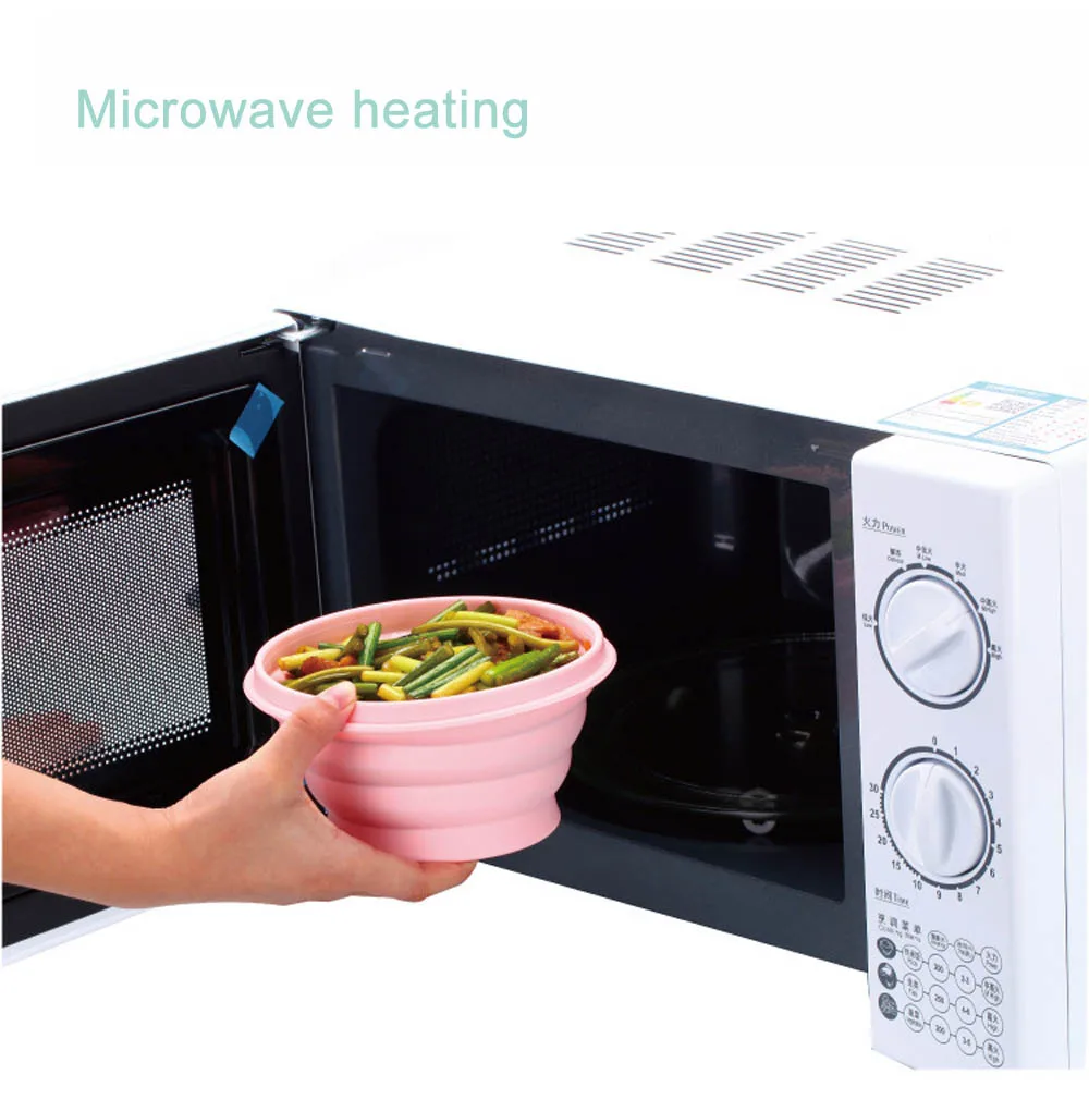 720 мл пищевая Складная Силиконовая чаша Портативная Походная походная столовая