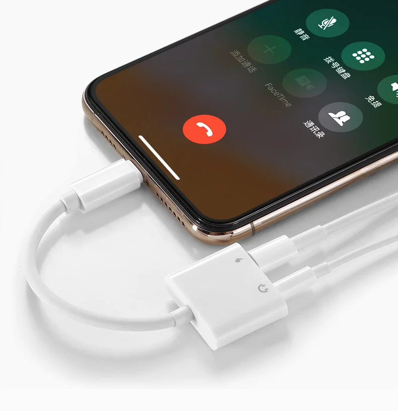 2 в 1 сплиттер освещение для iphone Xs max Xr X 8 7 plus ipad мини зарядное устройство конвертер зарядный кабель адаптер наушники конвертер