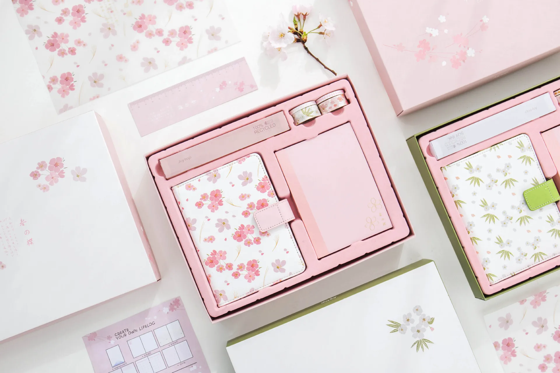 Meet Sakura PU Обложка ежедневный ноутбук подарочный набор с ручкой васи ленты линейка набор мягкая записная книжка подарок для дня рождения специальный случай