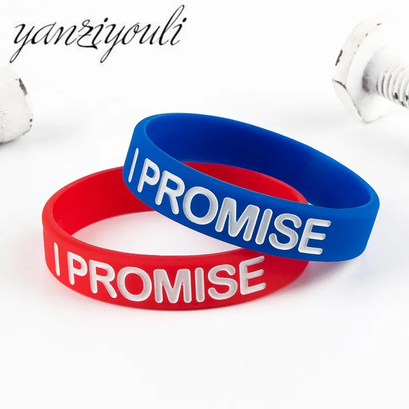 4 шт./лот я обещаю баскетбольный спортивный браслет силиконовый фитнес