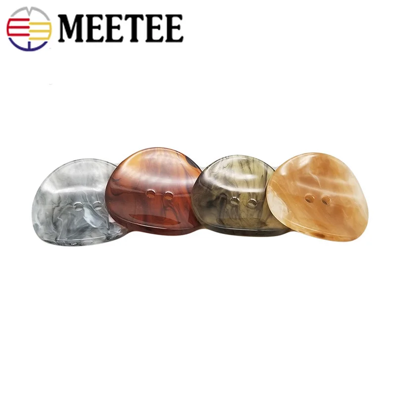 Meetee 10 шт./20 шт. 30 мм акриловые смолы кнопка 2 отверстия круглые пуговицы DIY Декор пальто с пряжками Костюм Швейные аксессуары CN037
