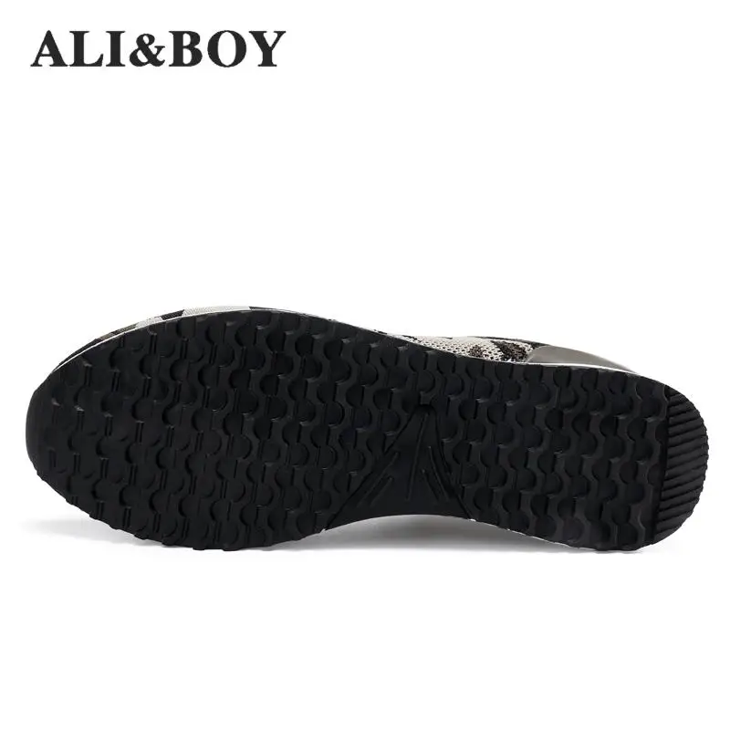 Мужские и женские кроссовки Aliboy камуфляжная обувь унисекс для бега из дышащей