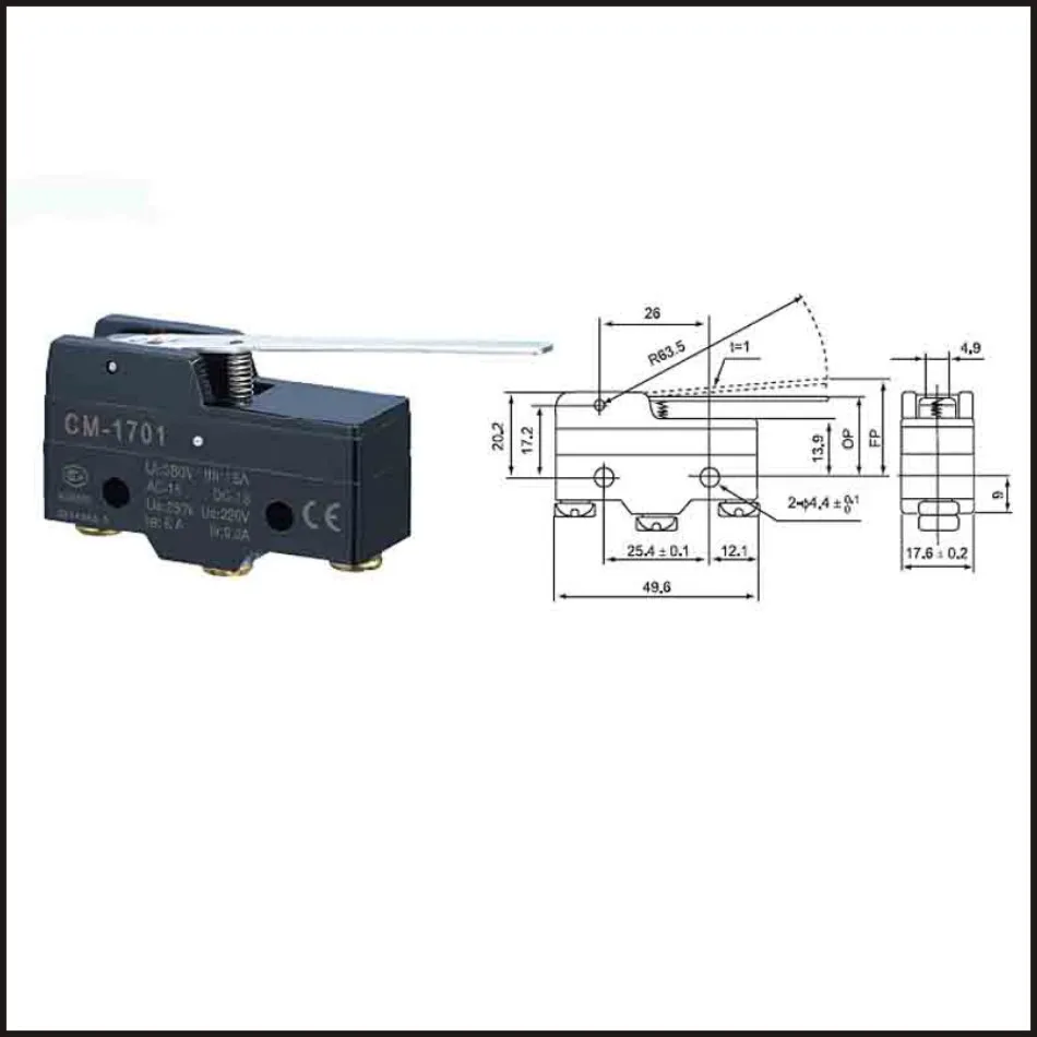Переключатель путешествия концевой выключатель 24A Электрическая безопасность