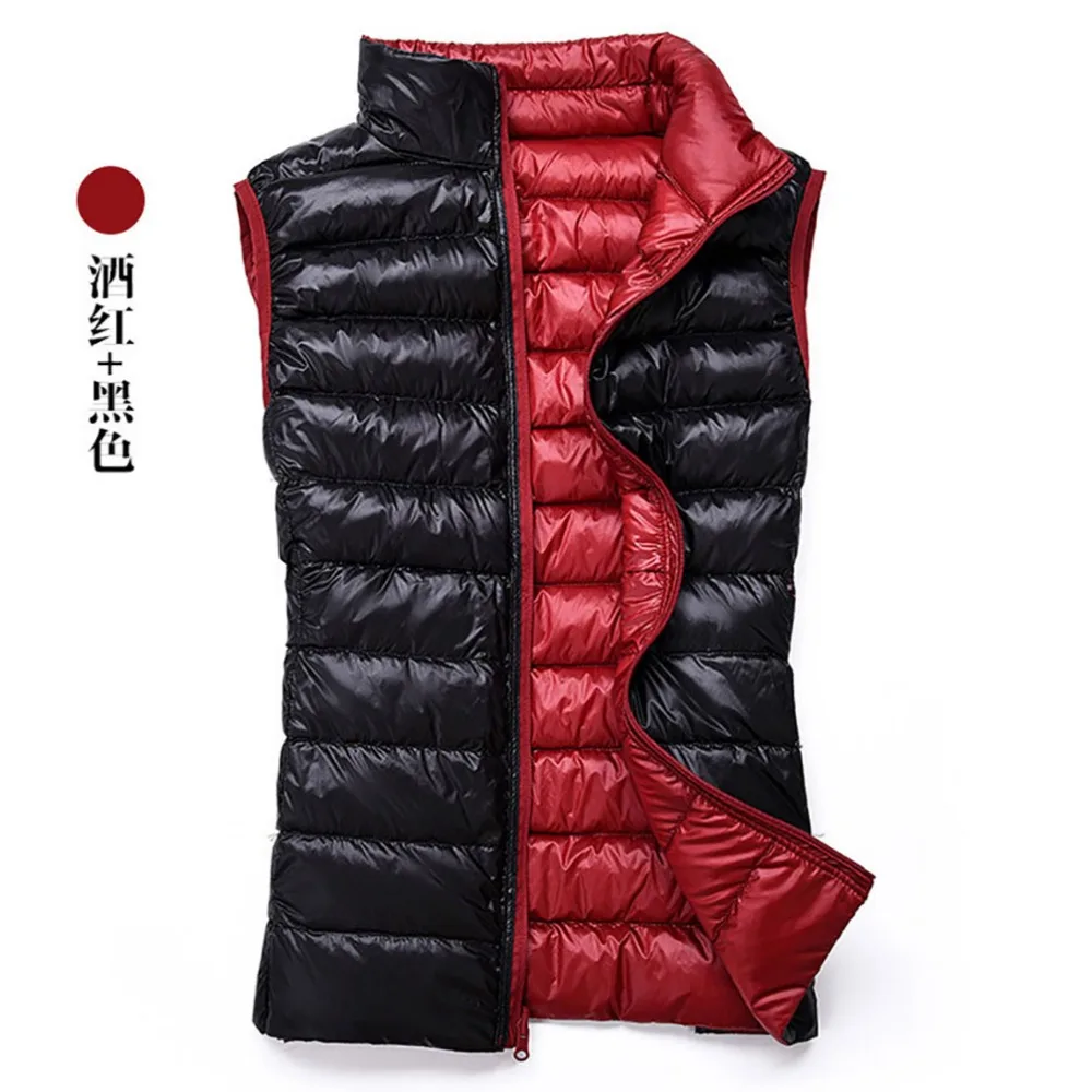 Женский ультра легкий жилет на утином пуху осенне зимний с круглым воротником