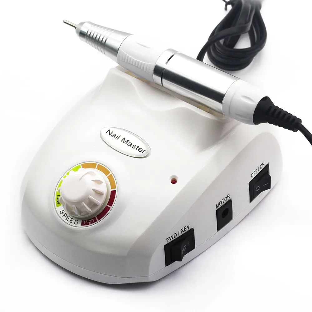 

35000RPM Nail Polisher Tools Nail Art File Bits Manicure Kit 35000 RPM 110V/220V Silver Electric Nail Drill Machine