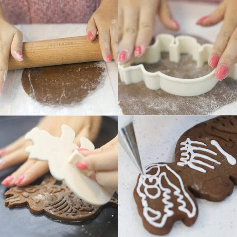 Кухонный Забавный инструмент для торта 3 шт./компл. форма динозавра резак печенья