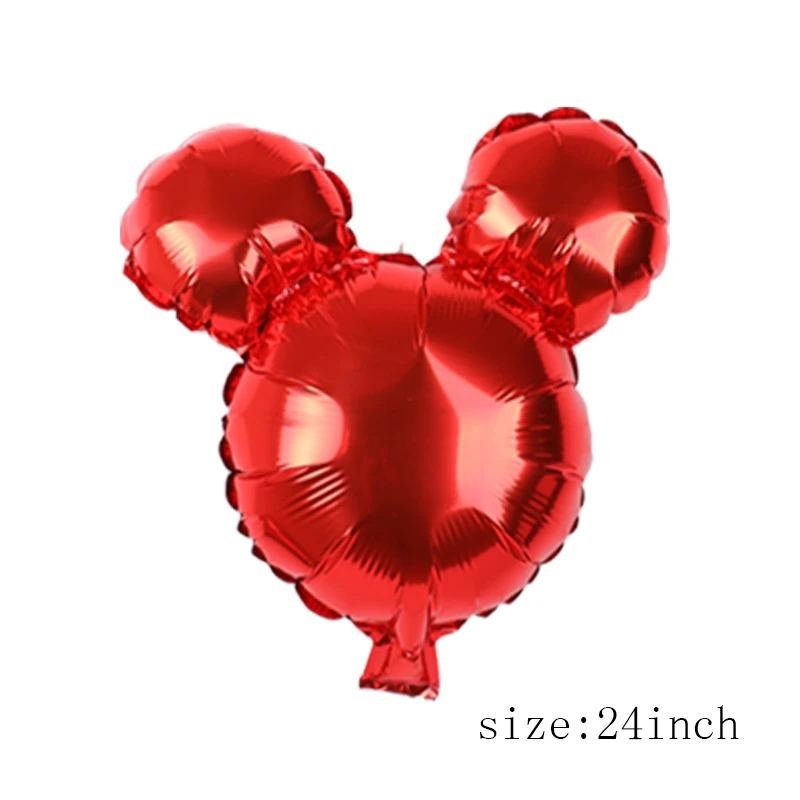 1pc red miki 112 см гигантский Микки Минни Маус фольгированный шар мультфильм день рождения украшения для детей Детские вечерние игрушки - Цвет: 1pc red miki