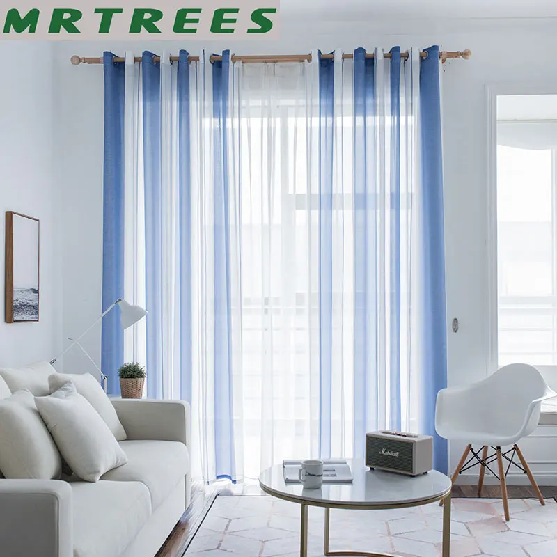 MRTREES, полосатые отвесные занавески для гостиной, спальни, занавески для кухни, современные тюлевые шторы для окна, занавески