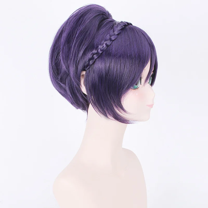 Высокое качество аниме Love Live! Любовь Live косплей парик Tojo Nozomi короткие фиолетовые