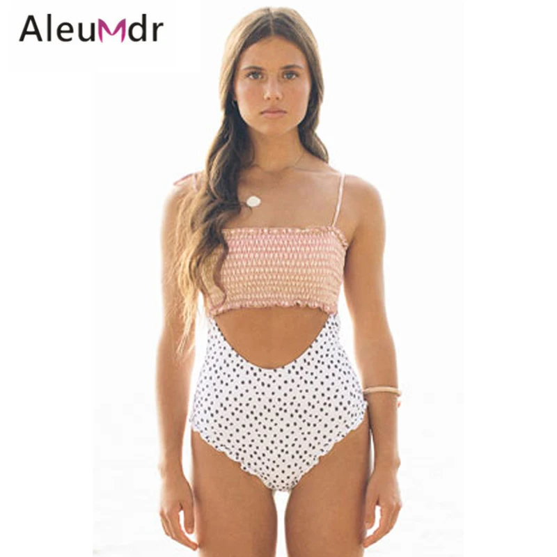 Aleumdr 2019 купальный костюм белого цвета Цельный купальник для женщин сексуальный