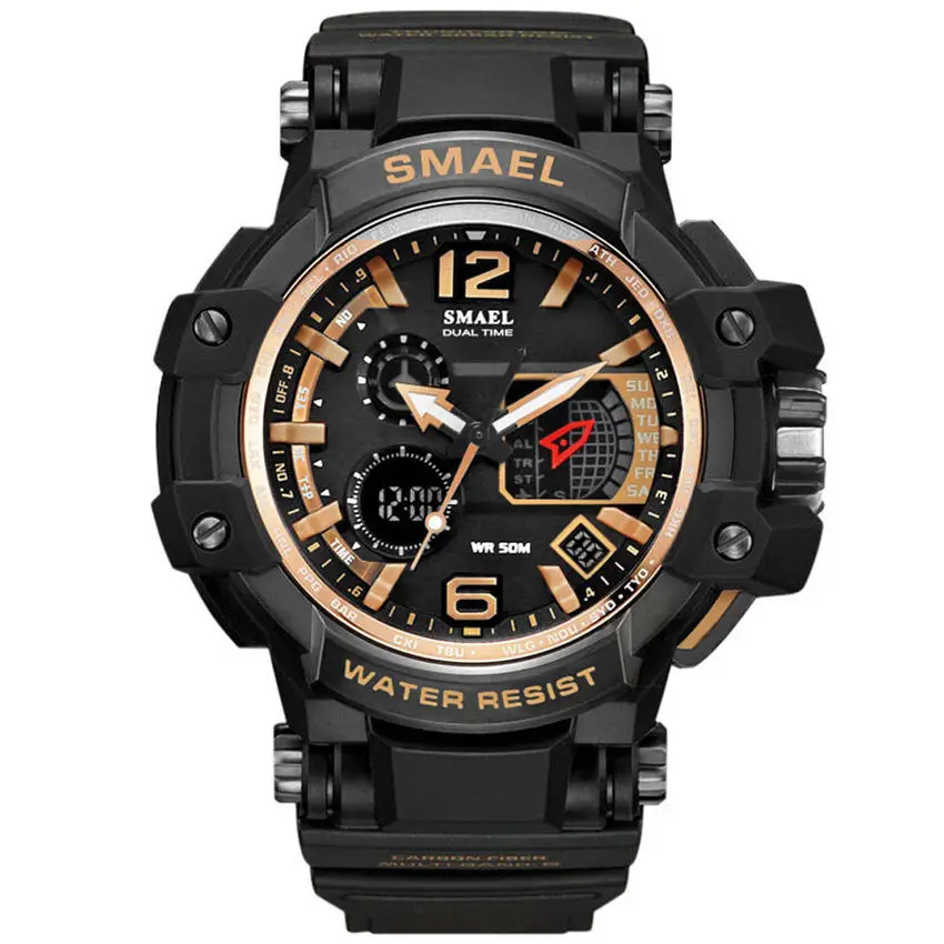 Rose Gold Для мужчин часы белые спортивные часы светодиодный цифровой 50 м Водонепроницаемый Повседневное G часы S шок мужской светодиодный часы relogios мужские спортивные часы мужские G50 - Цвет: Rose Gold