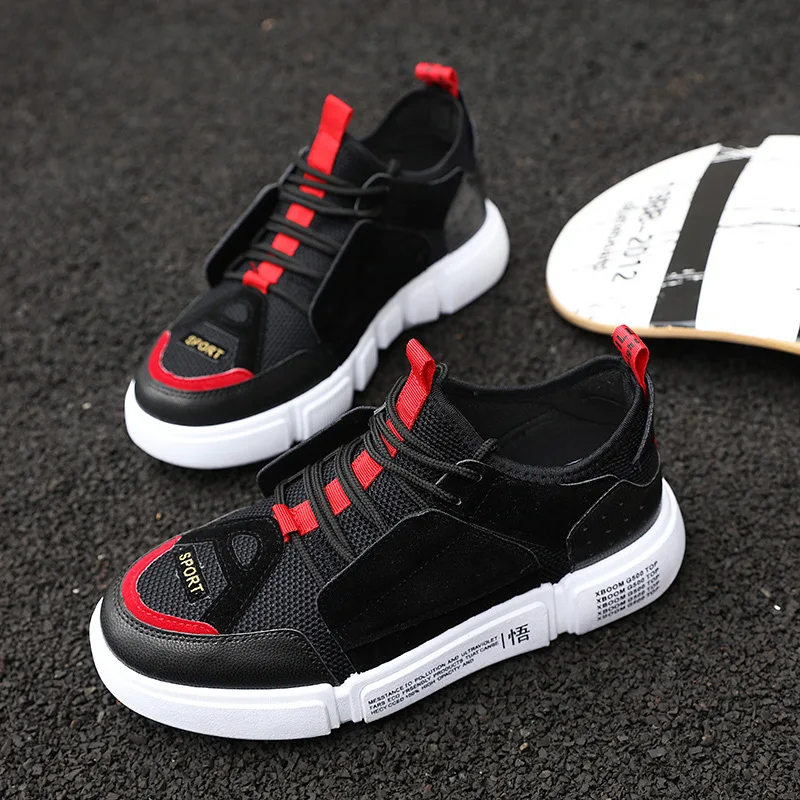 Koovan Men's Fashion Sneakers 2021 New Shoes Street Style Ins Popular Sports Net Cool Stitching Pu Leather Boys | Обувь