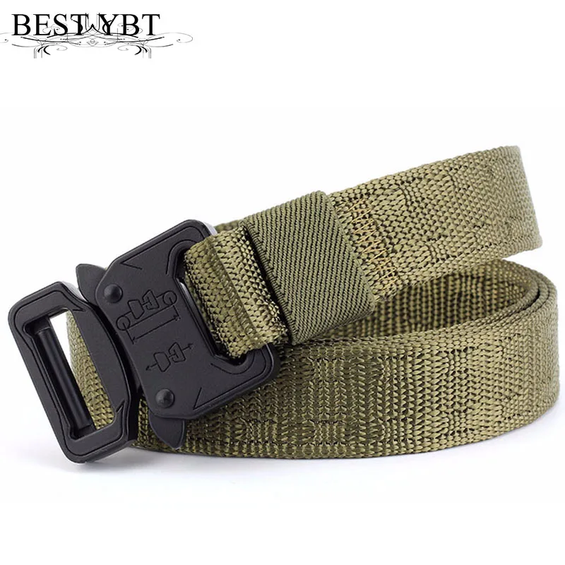 

Best YBT Unisex Belt Nylon Alloy Insert buckle Women Belt Cowboy Outdoor Sports Simple Fashion Casual High Quality Men Belt