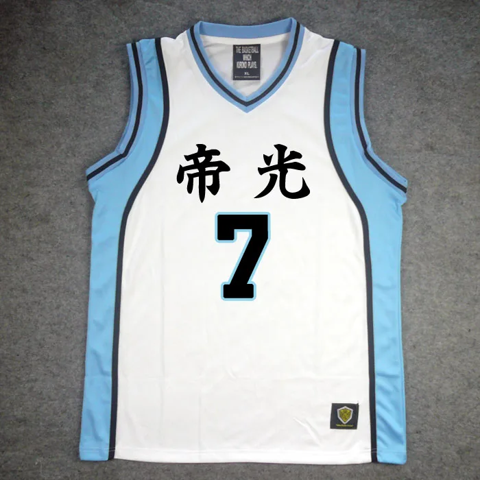 Костюмы для косплея Аниме Kuroko No Basuke топы № 4/56/7/8/15 мурасакибара атсуши Джерси Teiko