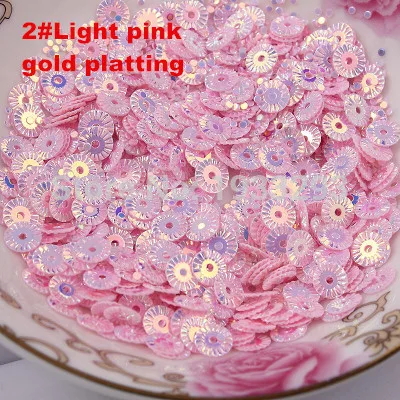 2015 горячая продажа 3000 шт 6 мм светло-розовые круглые золотые Плакированные