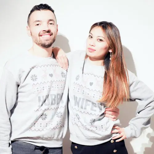 Hirigin 2017 Уродливые Рождественские парные пуловеры Hubby Wifey одинаковая Повседневная