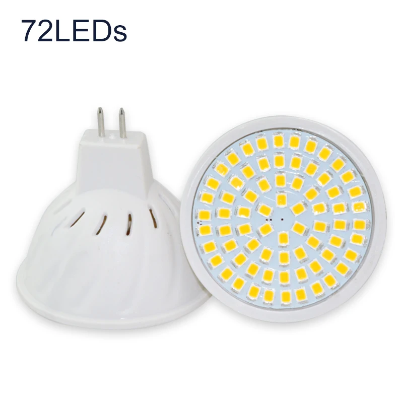 DC12V/AC220V светодиодный прожектор MR16 8 Вт 6 4 лампа 36 светодиодов 54Led 72Led высокая