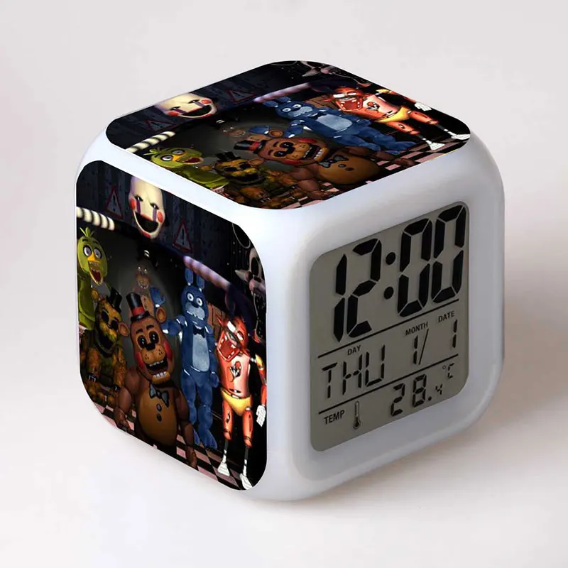 13 Gmaes аниме Рисунок Five Nights at Freddy's светодиодный Будильник мигающий красочный сенсорный свет FNAF Figma Freddy игрушки для детей - Цвет: 13