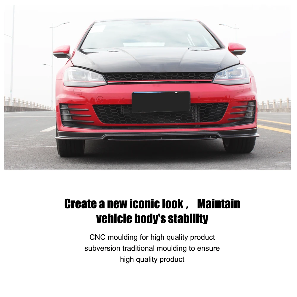 Передний бампер из углеродного волокна передний спойлер для Volkswagen VW Golf MK7 GTI 2014