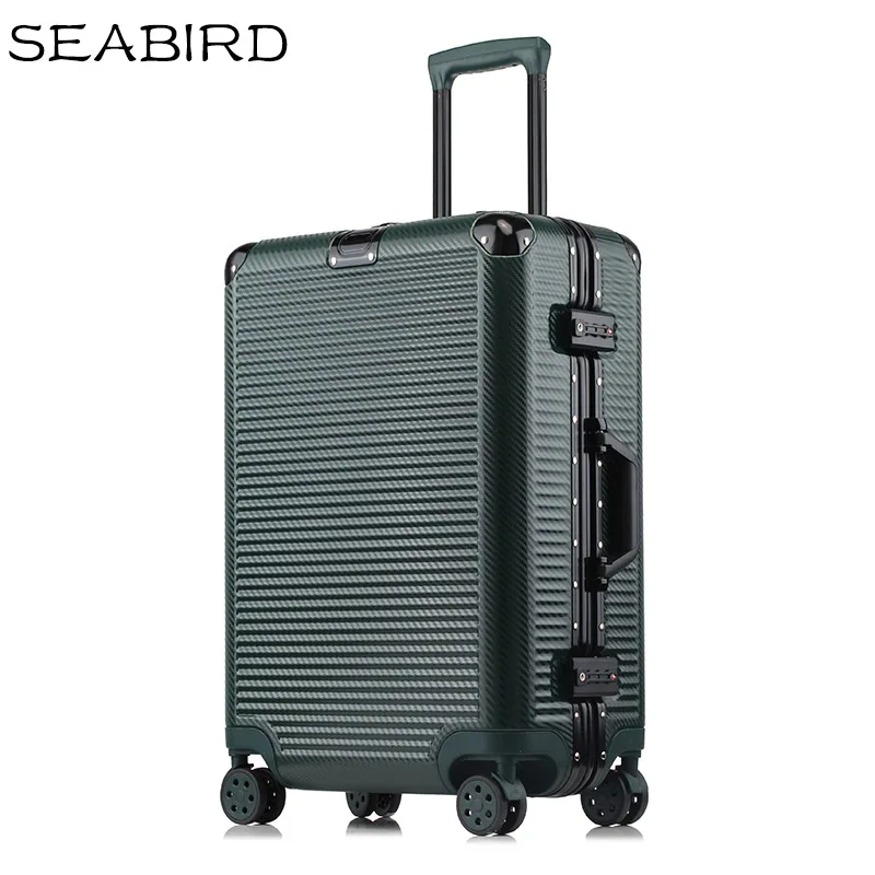 SEABIRD 2" 22" 2" 26" 29 дюймов алюминиевый каркас чемодан на колесиках для путешествий Спиннер переносить на каюте прокатки Hardside чемодан