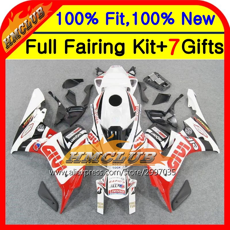 

Body Injection For HONDA CBR1000RR 06 07 Red white 39HM50 CBR 1000RR 06-07 1000 RR CBR1000 RR 2006 2007 Fairing Red black