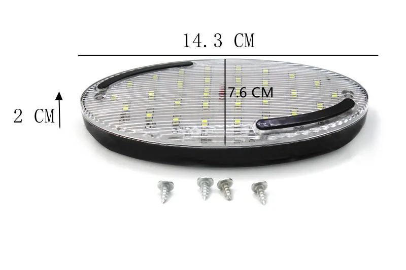 30LED интерьер автомобиля Купол свет белый LED крыши потолок лампа для чтения 12В