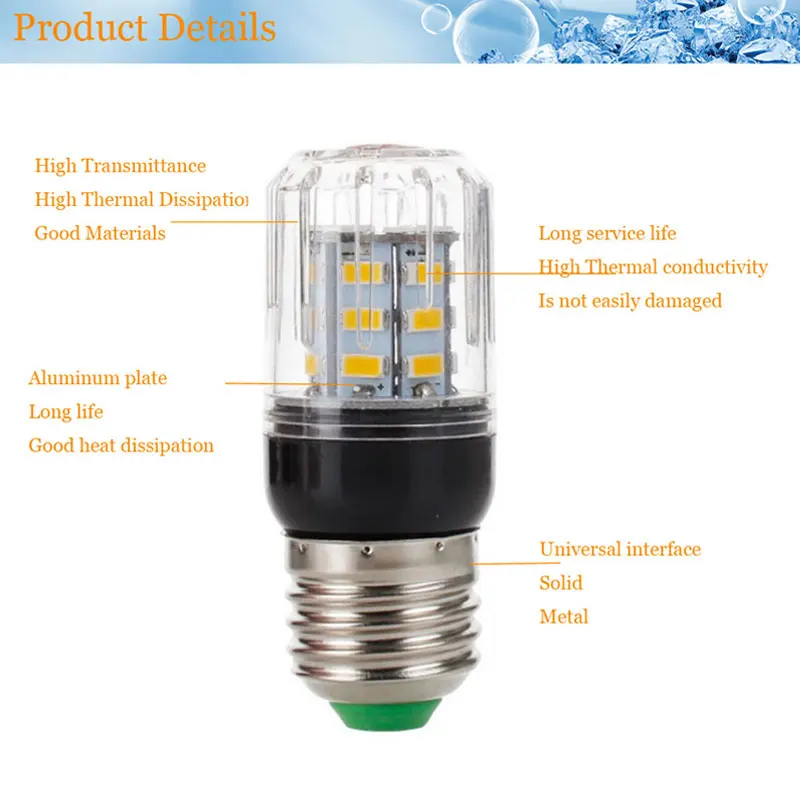 Светодиодный светильник E27 E14 E12 E26 5730SMD 110 В 220 постоянного тока 12 24 в 27 s 7 Вт