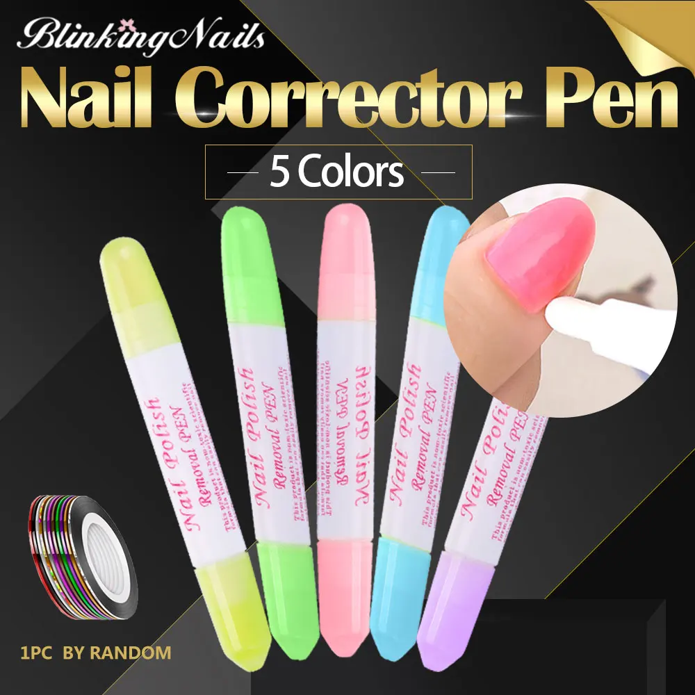 BlinkingNails 1 шт. пластиковая ручка для удаления лака с ногтей средство корректора