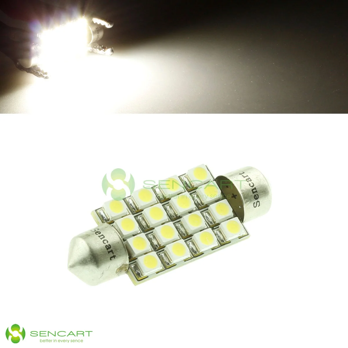 Sencart 2 шт белый 41 мм 16 светодиодный Тип 2835 SMD СВЕТОДИОДНЫЙ Автомобильный