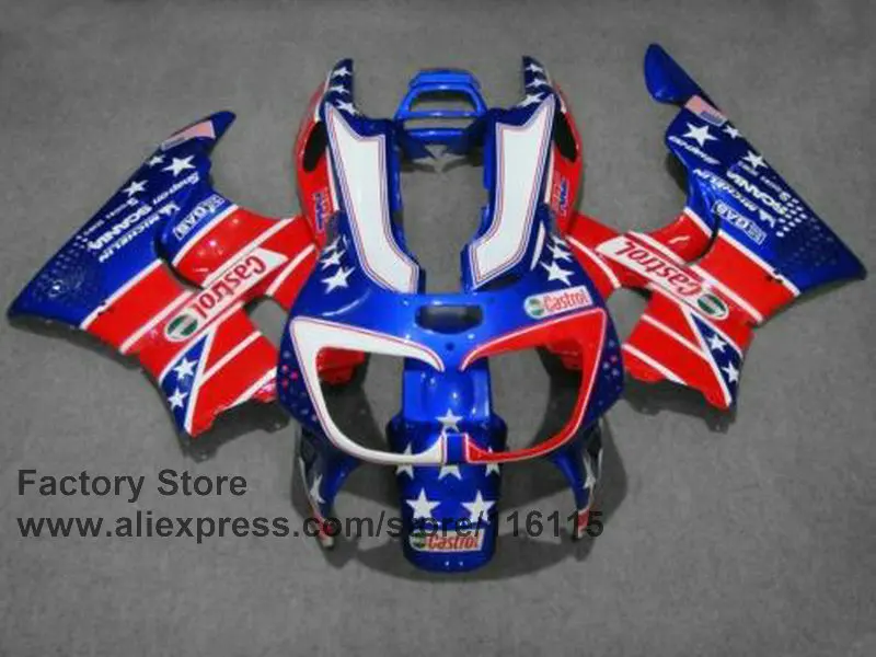 Фабричный обтекатель комплект для HONDA 1996 1997 CBR900RR CBR 893RR 96 97 fireblade синего цвета со