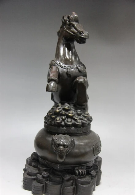 Китай (материк) богатство Fengshui Медь Бронза зодиака лошадь год денег статуи | Дом и