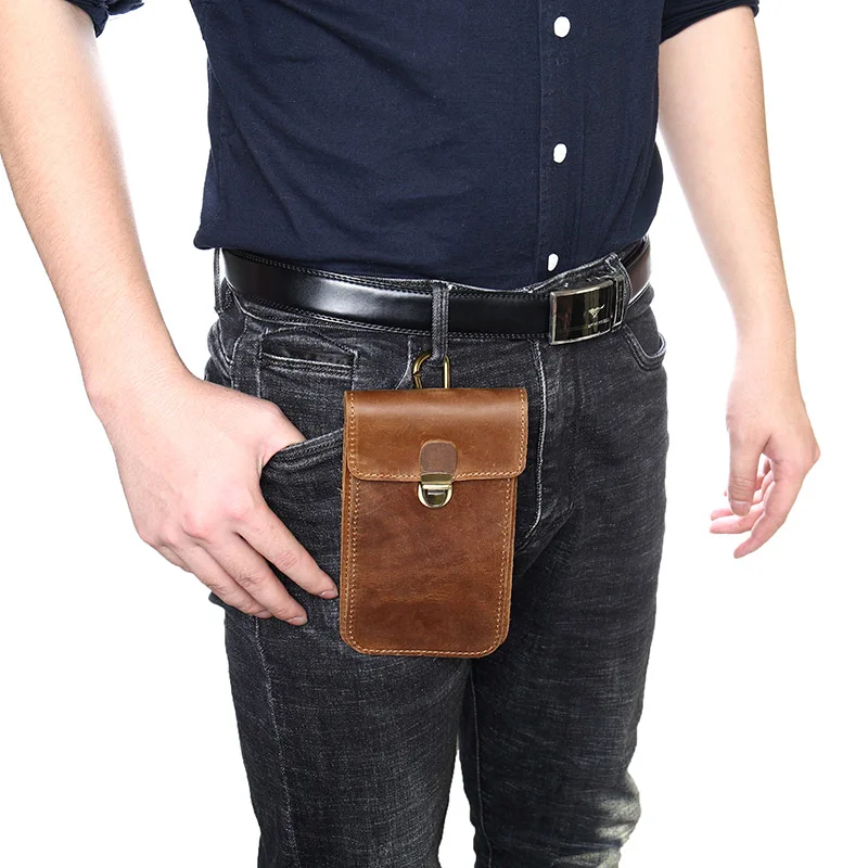 Мужская винтажная сумка из натуральной коровьей кожи Fanny Женская Ретро для