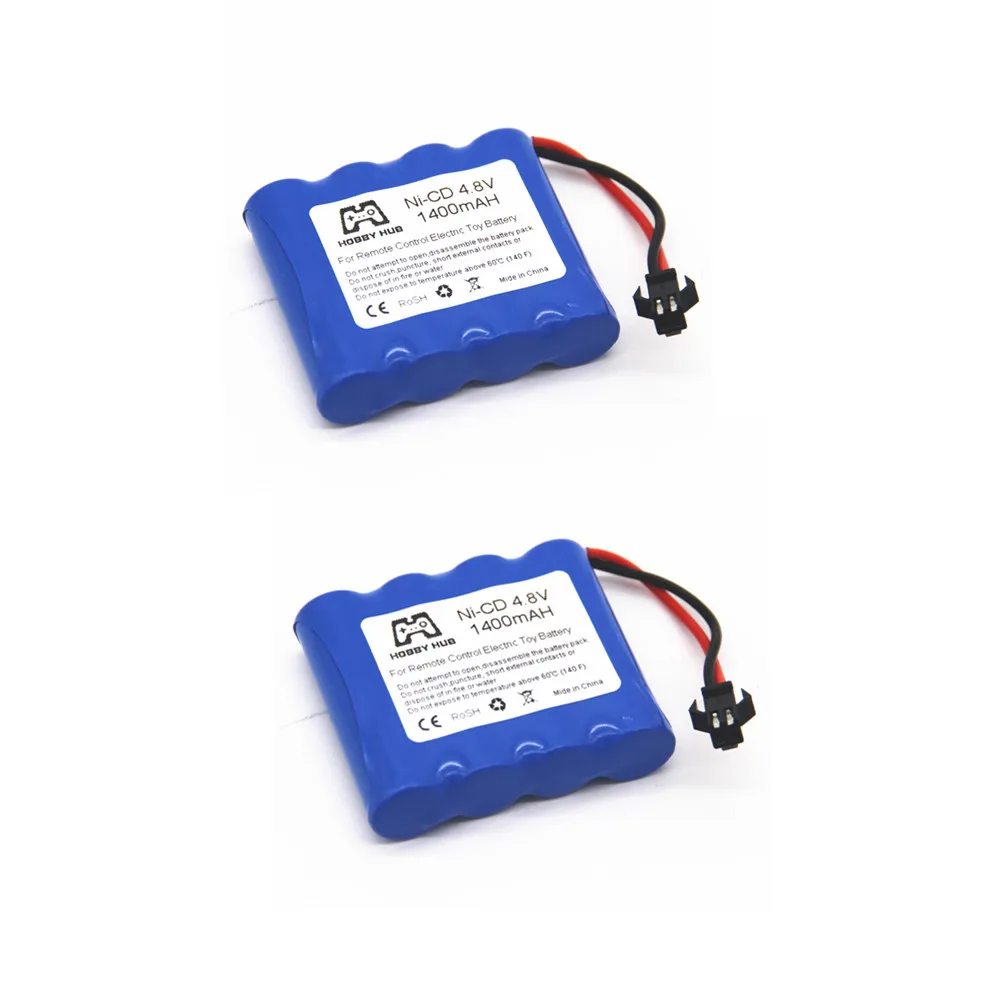 2pcs 1/2/3 шт. NI-CD 4,8 V 1400 мА* ч перезаряжаемого ni-cd Батарея для дистанционного управления игрушка игрушечная Беговая железная дорога для 4,8 v 1400 мАч-гидридных и никель-кадмиевых типов аккумуляторов аккумуляторная батарея - Цвет: 2pcs